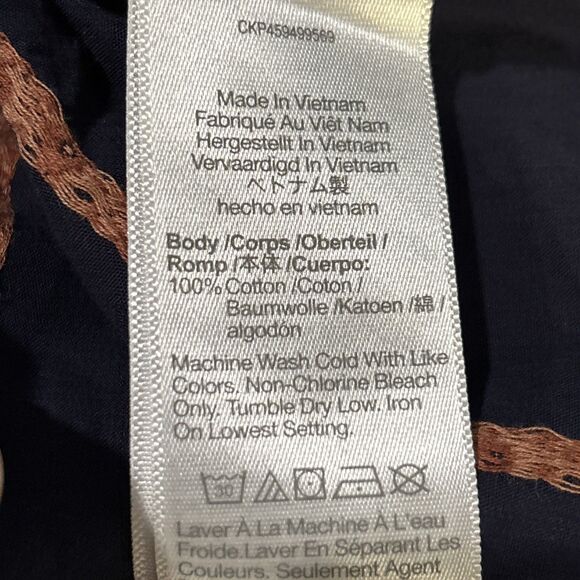 Madewell Hilltop Shirt Jacquard Stripe Button Front Collared Women's Size Medium - Picture 12 of 13